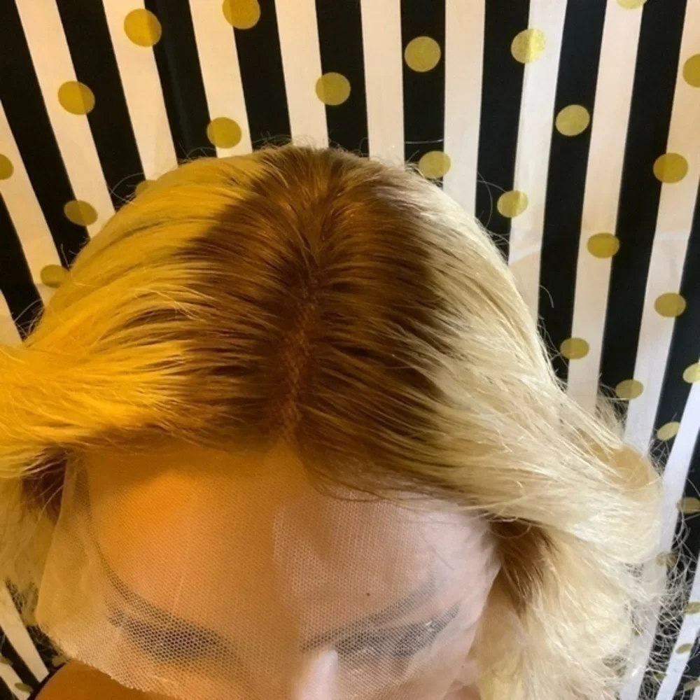BC112 T-part lace front Human Hair Wig 12” 13x4x1